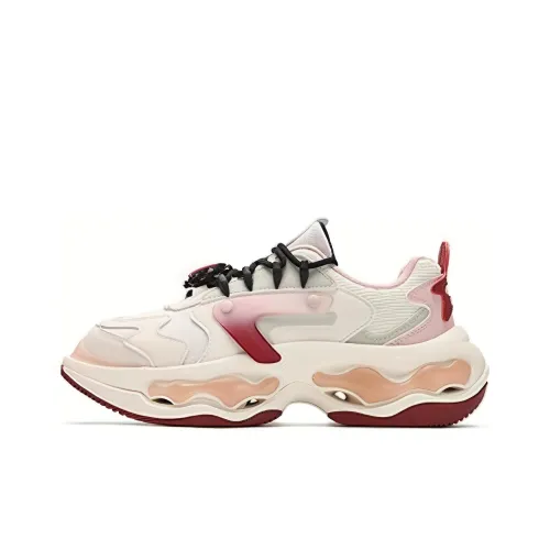 FILA FUSION Низкий топ массивные кроссовки женские белые красные