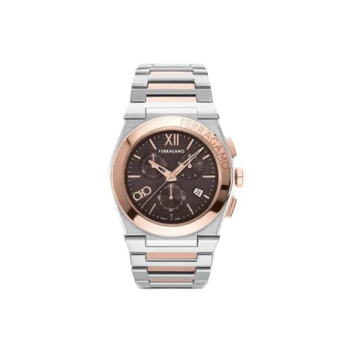 Ferragamo Кварцевый механизм Мужские часы 42 мм Коричневый