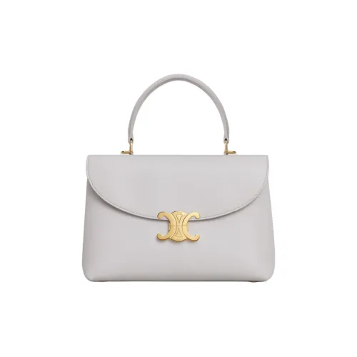 CELINE Soft Корова Кожа Сумка через плечо Сумка Средняя Женская Mist Серый