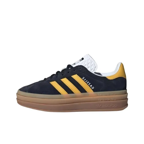 Adidas Originals GAZELLE BOLD Устойчивые к истиранию Низкие Кроссовки для скейтбординга Женские Черные Коричневые