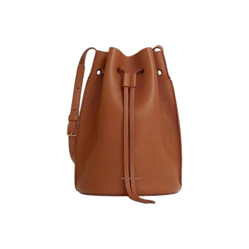 MANSUR GAVRIEL Галька Кожа Сумка-ведро Сумка через плечо Женская Коричневая