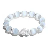 Браслет с бусинами "Fortune Bead" с китайскими благоприятными животными [Белый, Цветная глазурь]