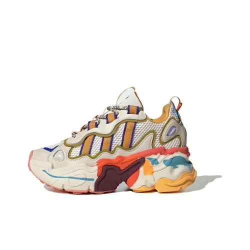 Adidas Originals Ozthemis Low Top Бежевый Белый Коричневый Женские Массивные Кроссовки