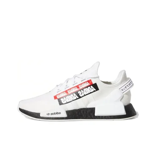 Adidas Originals NMD_R1 V2 Дышащий Низкий Топ Casual Унисекс Белый Черный Красный