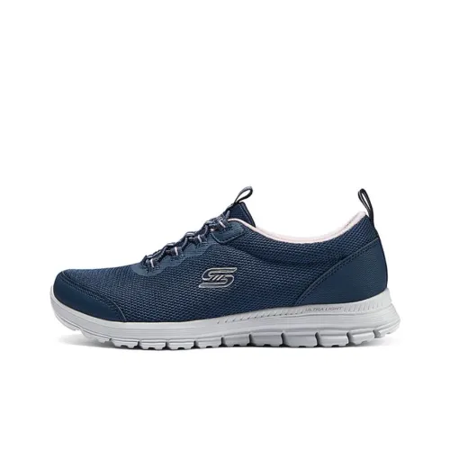 Skechers Повседневный Низкий Топ Темно-Синий Женский