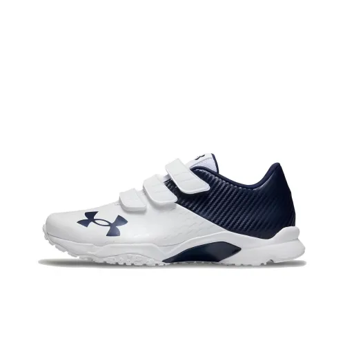 Under Armour Амортизация Противоскользящие Легкие Низкие Кроссовки для тренировок Мужские Белые и Синие