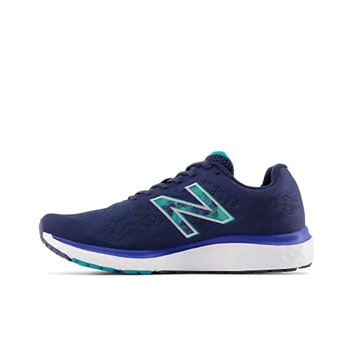 New Balance NB 680 V7 Свежий Foam Низкий Топ Беговые кроссовки Синий