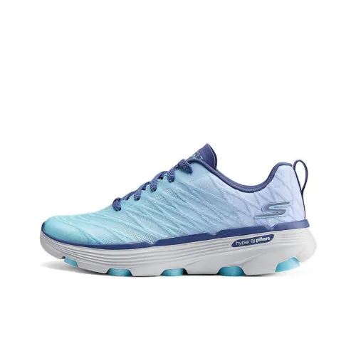 Skechers Амортизация Устойчивый к истиранию Легкий Низкий Топ Беговые кроссовки Женские Синий