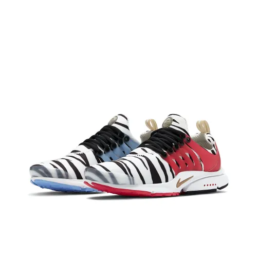 Nike Air Presto Тигровый принт Несовпадающие Амортизаторы Slip-resistant Низкий Топ Casual Унисекс Белый Черный Красный