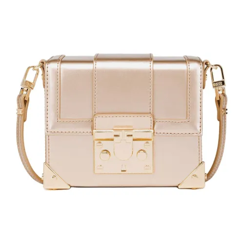 Elisabetta Franchi Сумка через плечо из синтетической кожи мини женская золотая