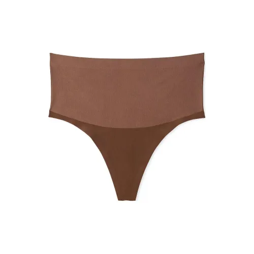 Victoria's Secret Центральная часть BY Victoria Сглаживающий Мелкие блестки Стринг Panty Ганаш Нижнее белье Женские 1 шт Кофе