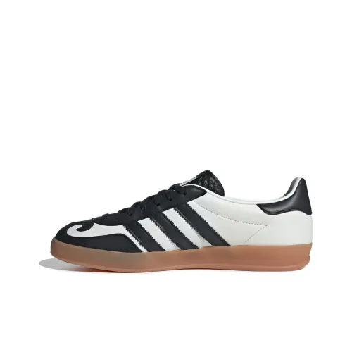 Adidas Originals Gazelle Abrasion Resistant Дышащие Низкие Кроссовки для скейтбординга Унисекс Черно-белые
