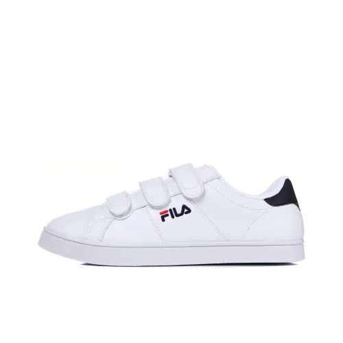 FILA Court Deluxe VC Low Топ Скейтборд Кроссовки Унисекс Белый Черный Корейский стиль