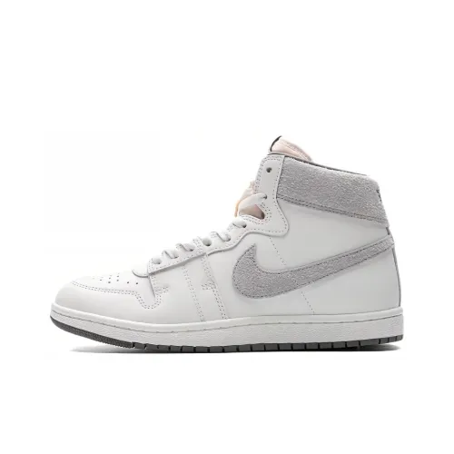 Jordan Air Ship 'Tech GREY' Противоскользящий устойчивый к истиранию высокий топ Винтажные баскетбольные кроссовки Мужские Белый Серый