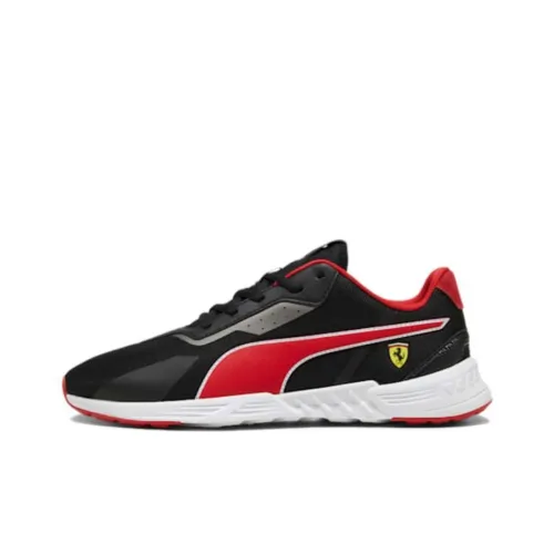 PUMA Scuderia Ferrari Slip-resistant Abrasion-resistant Breathable Low-Top Running Shoes Men's Black Red PUMA Scuderia Ferrari Противоскользящие Износостойкие Дышащие Низкие Кроссовки для Бега Мужские Черные Красные