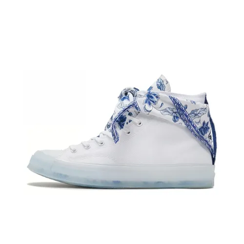 Zhang Yixing x Converse 1970s Chuck Taylor All Star Устойчивые к истиранию покрытие Высокие кеды Унисекс Белый Синий