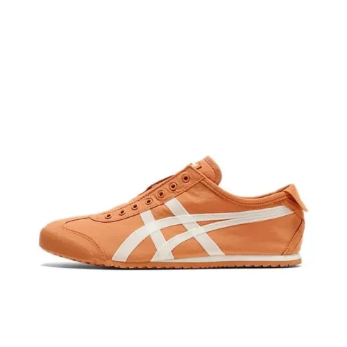 Onitsuka Tiger MEXICO 66 Амортизирующие Универсальные Противоскользящие Устойчивые к истиранию Низкий Топ Повседневные Беговые кроссовки Унисекс Оранжевый