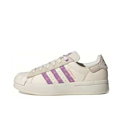 Adidas Originals Superstar Ayoon Устойчивые к истиранию Дышащие Низкие Кроссовки для скейтбординга Женские Белые Фиолетовые