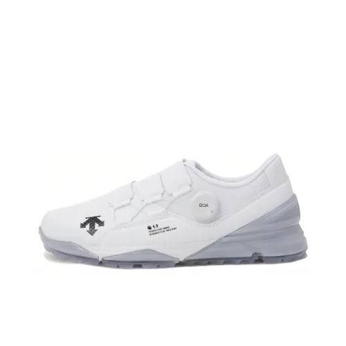 DESCENTE CONDOR BOA Устойчивая к истиранию Дышащая Низкая Обувь для гольфа Унисекс Белая Зарубежная версия