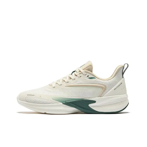 Erke Амортизация And Дышащий Низкий Топ Беговые кроссовки Мужской Микрокристаллический Белый Теплый Лен