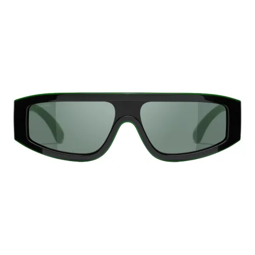 CHANEL Прямоугольные Солнцезащитные очки Унисекс Черный