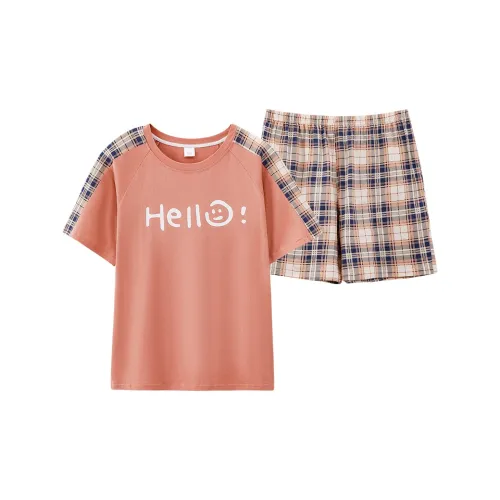 Huggy Kissy Пижамный комплект женский кирпично-красный