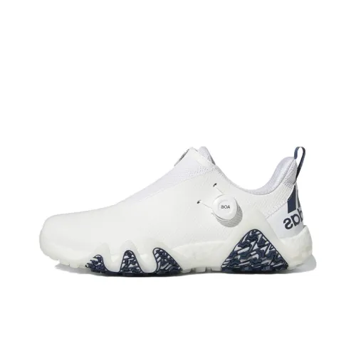 Adidas CodeChaos 22 BOA Без шипов Устойчивый к истиранию Дышащий Низкий Топ Обувь для гольфа Мужская Белый Синий
