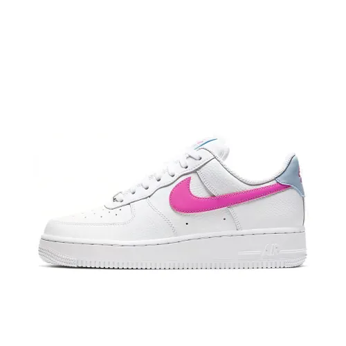 Nike Air FORCE 1 Low Top Скейтборд Кроссовки Женские Белые Розовые Синие