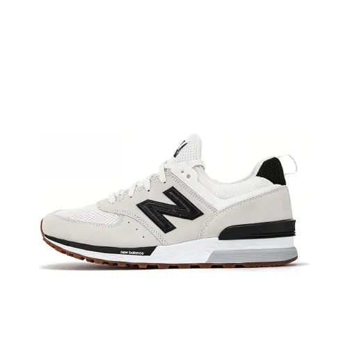 New Balance NB 574 Sport Амортизация Низкий Топ Повседневная Обувь Унисекс Белый Черный D Ширина