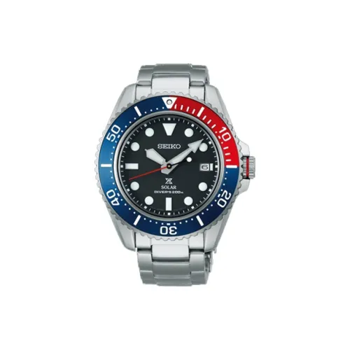 SEIKO Солнечный механизм нержавеющая сталь ремешок часы 42,8 мм черный циферблат мужские часы модель SNE591P1