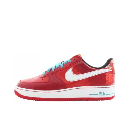Nike Air Force 1 Амортизация Износостойкие Низкие Кроссовки для скейтбординга Мужские Красные
