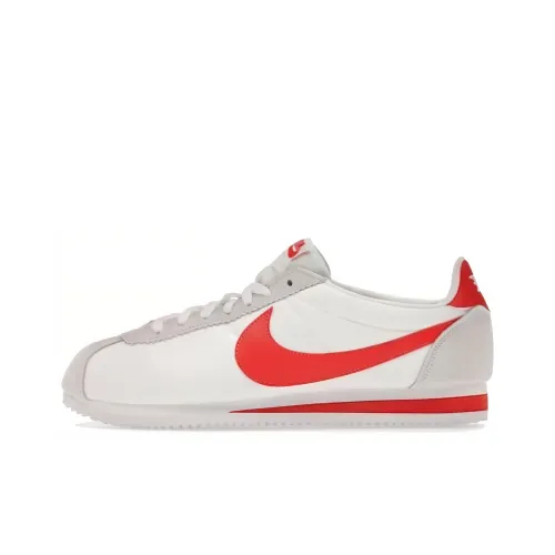 Nike Classic Cortes Амортизация Износостойкий Низкий Топ Повседневные Беговые Кроссовки Мужские Красный Белый