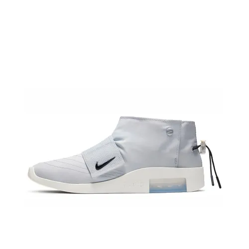 Fear Of God x Nike Air Fear Of God Moccasin MID Топ Винтажные баскетбольные кроссовки Унисекс Небесно-серый