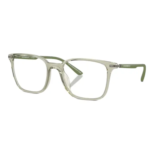 EMPORIO ARMANI Ацетатные оправы для очков с неровными краями Мужские Зеленые