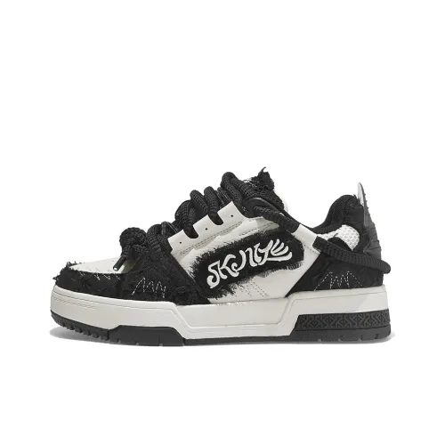 SK.TRIP Покрытие Устойчивое к истиранию Легкий Увеличивающий Высоту Низкие Кроссовки для Скейтбординга Унисекс Панда Черный