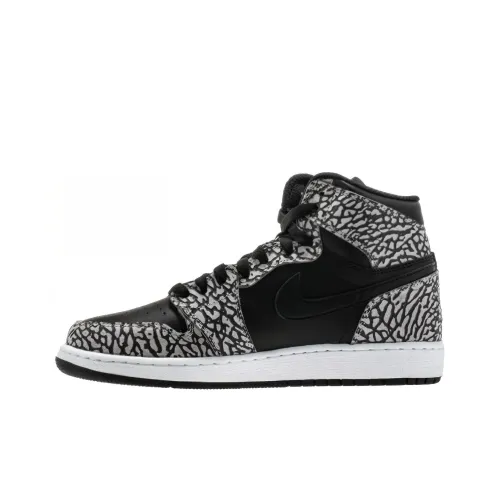 Jordan Air Jordan 1 Ретро Амортизаторы Устойчивые к истиранию Высокий Топ Винтажные баскетбольные кроссовки GS Серый