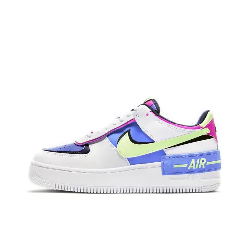 Nike Air FORCE 1 Shadow Low Топ Кроссовки для скейтбординга Женские Белые Синие Зеленые