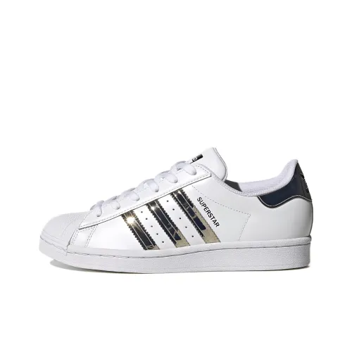 Adidas Originals SUPERSTAR LOW Топ Скейтборд Кроссовки Женские Белые Серебряные