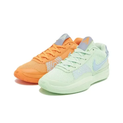 Nike Ja 1 Ja Morant 1 EP Low Топ Баскетбольные кроссовки Мужской Зеленый Оранжевый Азиатская Версия