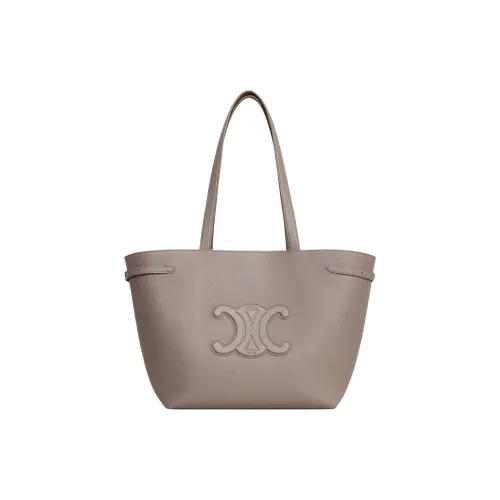 CELINE Cabas Grained Телячья кожа Тоут Сумка Сумка для покупок Сумка на плечо Сумка Женская Pebble