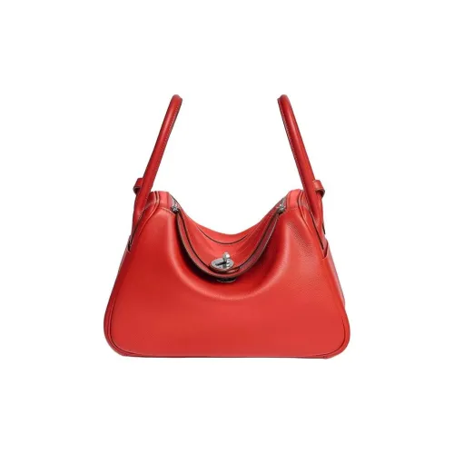 HERMES Lindy Evercolor Телячья кожа Сумка Сумка через плечо Женская Апельсин Grove