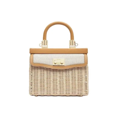 Rodo Linen Leather Wicker Ivy Shoulder Bag Crossbody Bag Small Women's Khaki Rodo Льняная кожа Прутья ивы Сумка через плечо Сумка Маленькая Женская Хаки