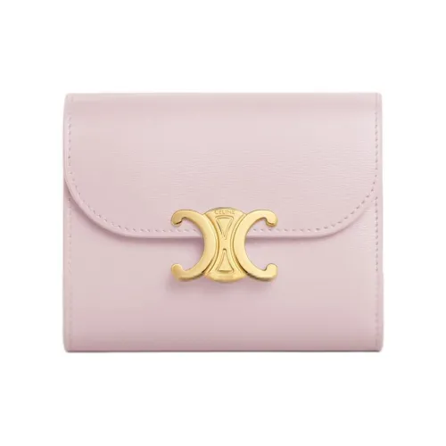 CELINE Кошелек из коровьей кожи маленький женский светло-розовый