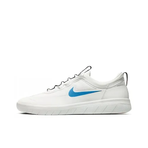 Nike SB Nyjah Free 2 Покрытие Slip-Resistant Низкие Кроссовки для Скейтбординга Унисекс Белые