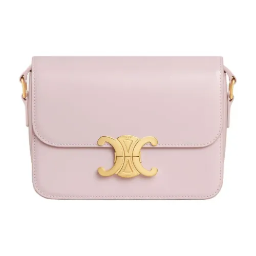 CELINE Teen Triomphe Сумка через плечо из коровьей кожи женская светло-розовая