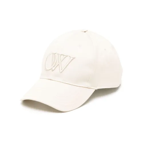 Off Белые хлопковые кепки женские бежевые