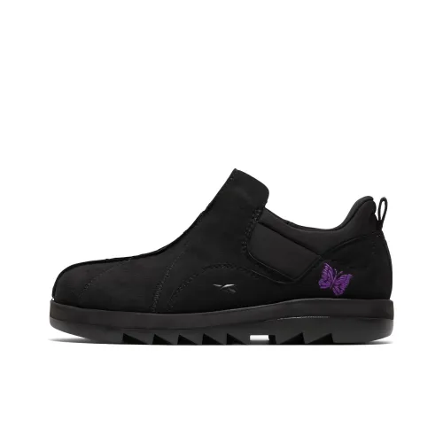 Needles x Reebok совместный Beatnik Moc 'Черный' Низкий Топ Спортивная Повседневная Обувь Унисекс Черный Фиолетовый