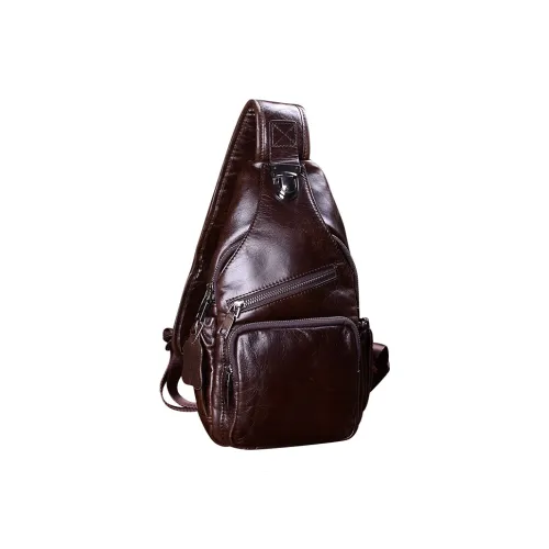 DOSRFINI Сумка через плечо из натуральной коровьей кожи стандартная мужская кофейного темно-коричневого цвета