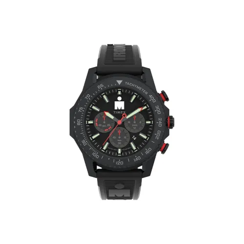 TIMEX Мужские часы Кварцевый механизм ПУ (полиуретан) Ремешок Черный Циферблат