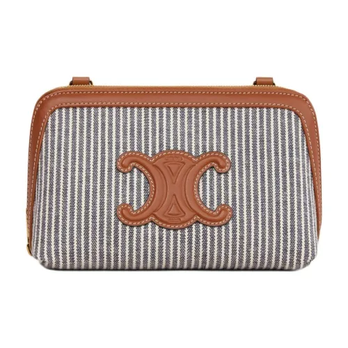 CELINE Triomphe Телячья кожа Сумка через плечо Женская Морской синий